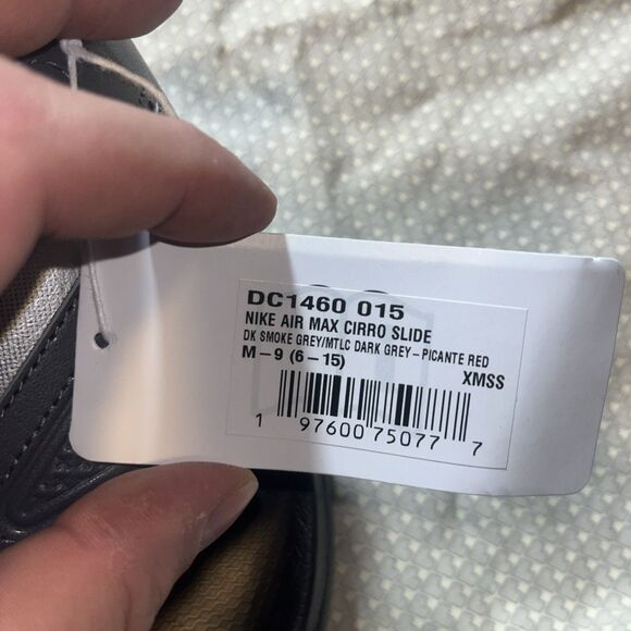 Dc1460-015 Size 9  Nike Air Max Cirro Slide Salesman Sample Dark Smokey Grey Pic main image 4
